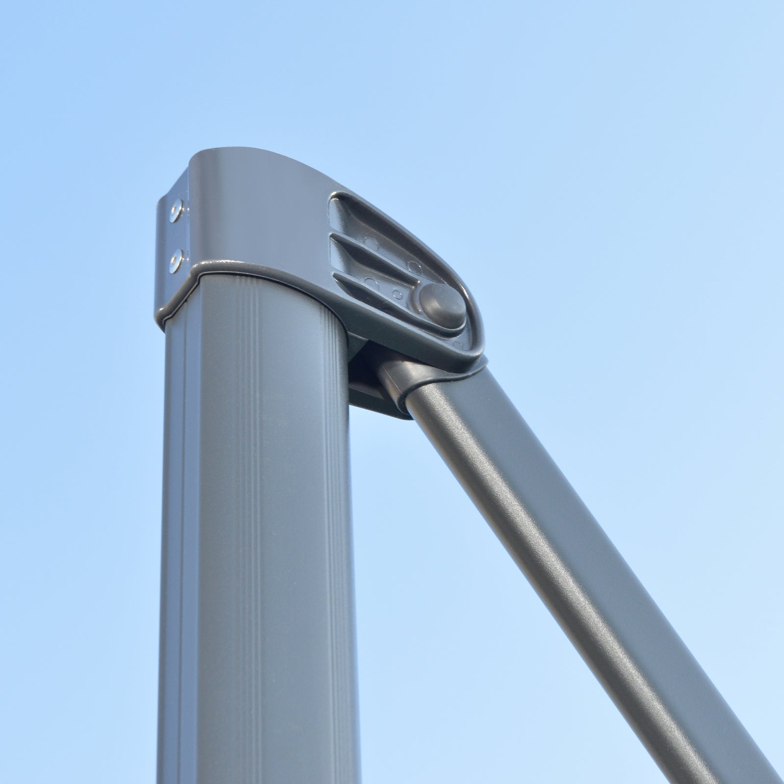 3x3m Cantilever Parasol W/ 360° Crank Handle Tilt | Grey