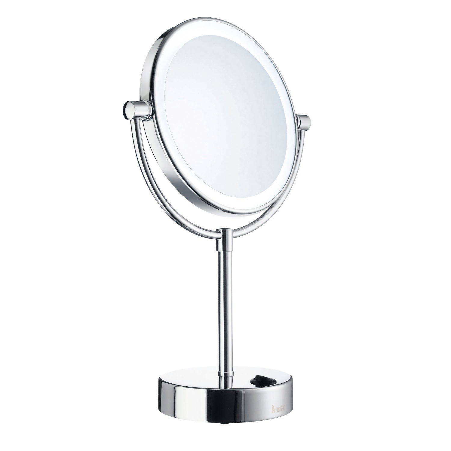 Chrome Shaving Make Up Mirror Dual Light Led 5x Magnify | Polished Chrome