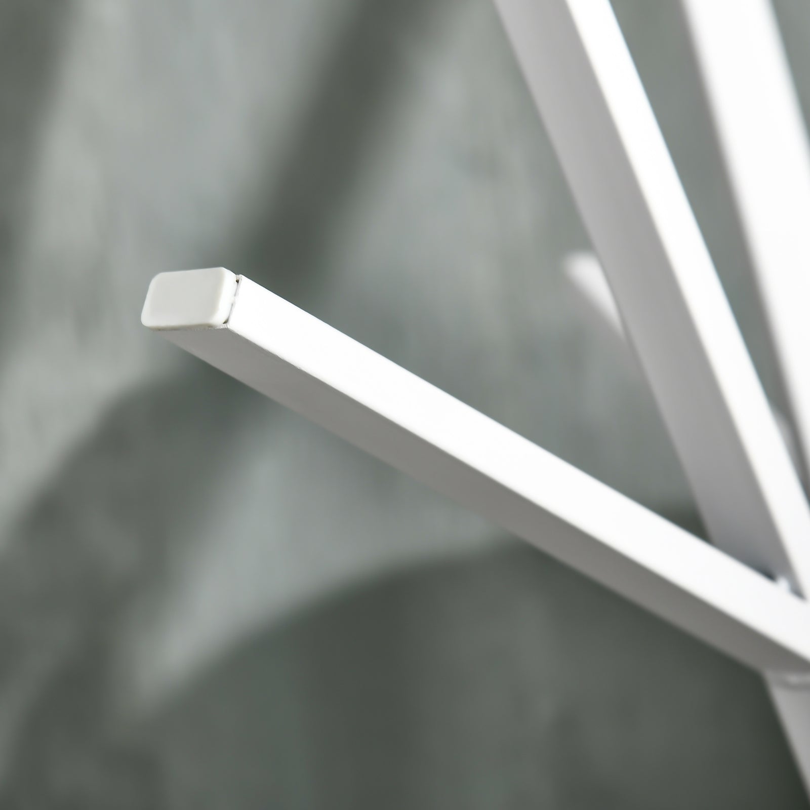 180cm Free Standing Coat Rack Metal Shelf Holder Stand | One Size | White