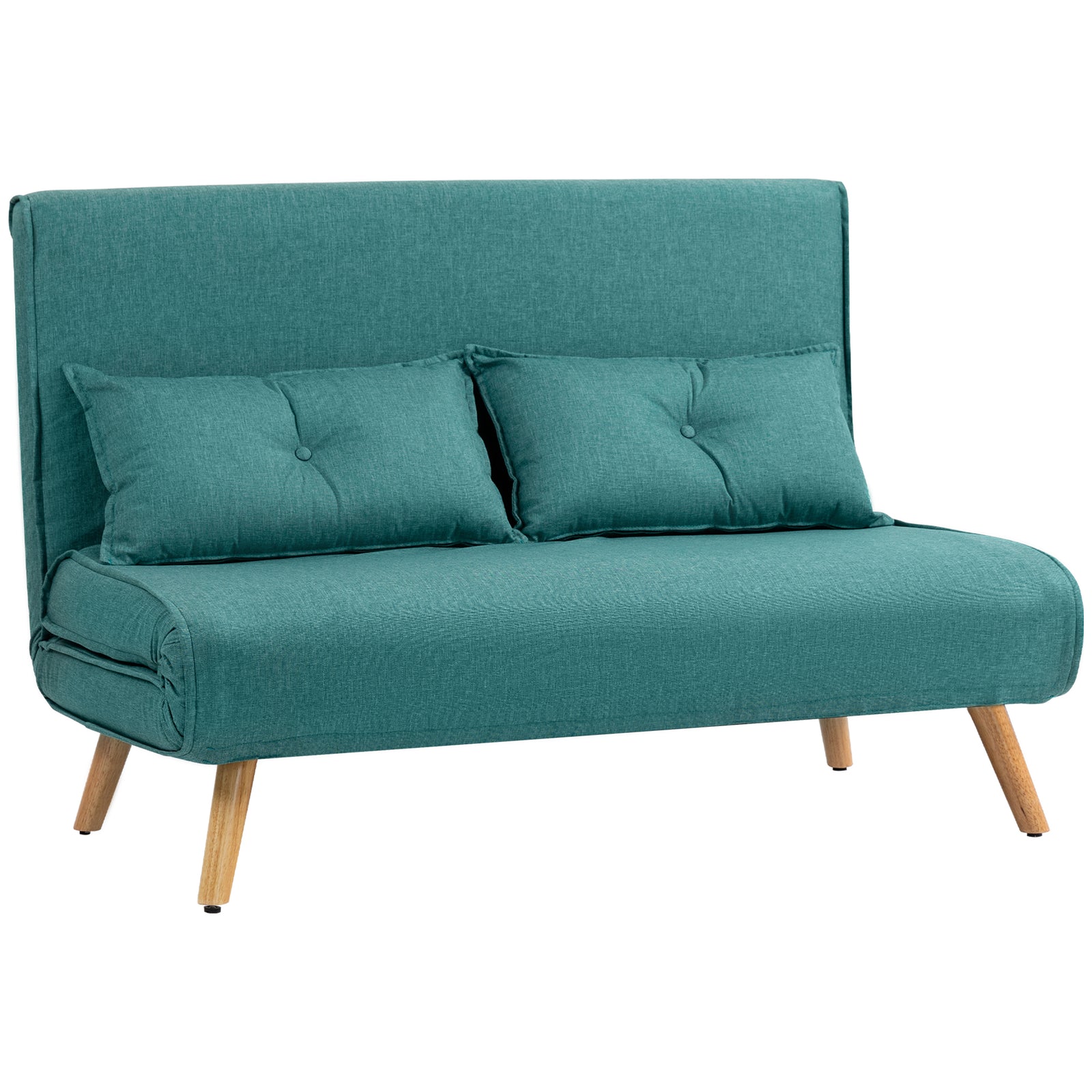 Click Clack Sofa Bed, 2 Seater Bed Settee For Living Room | Green