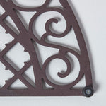 HOMESCAPES Brown Half Moon Parisian Cast Iron Doormat
