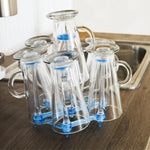 Retractable Cup Drying Rack Adjustable Glass & Mug Drainer Non-Slip Base