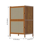 Narrow Bookcase With Doors | 2 Tier