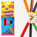 Bright Colour, Safe & Non-toxic Full Size 10 Colouring Pencils