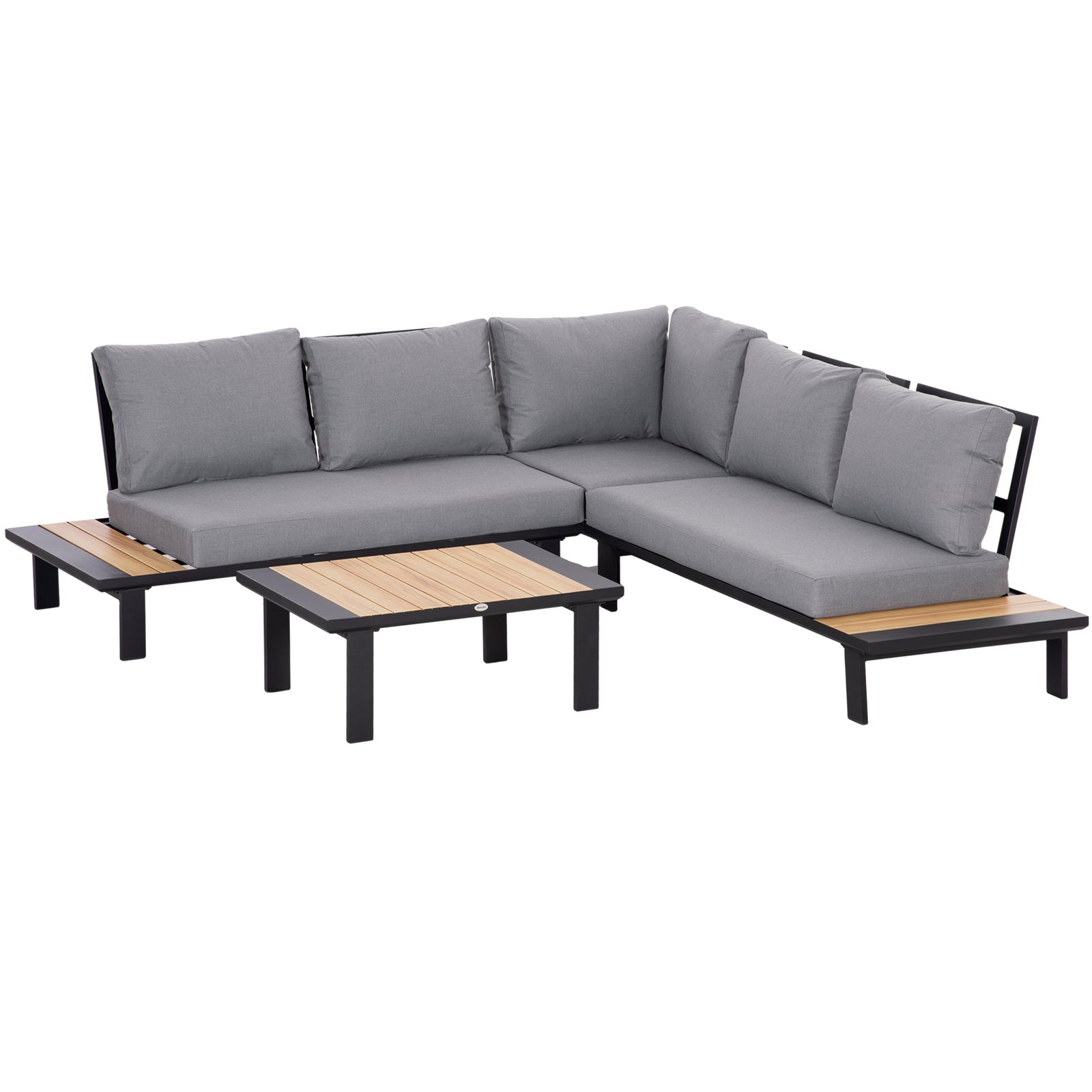 4 Pcs Garden Furniture Conversation Set With Loveseat Table