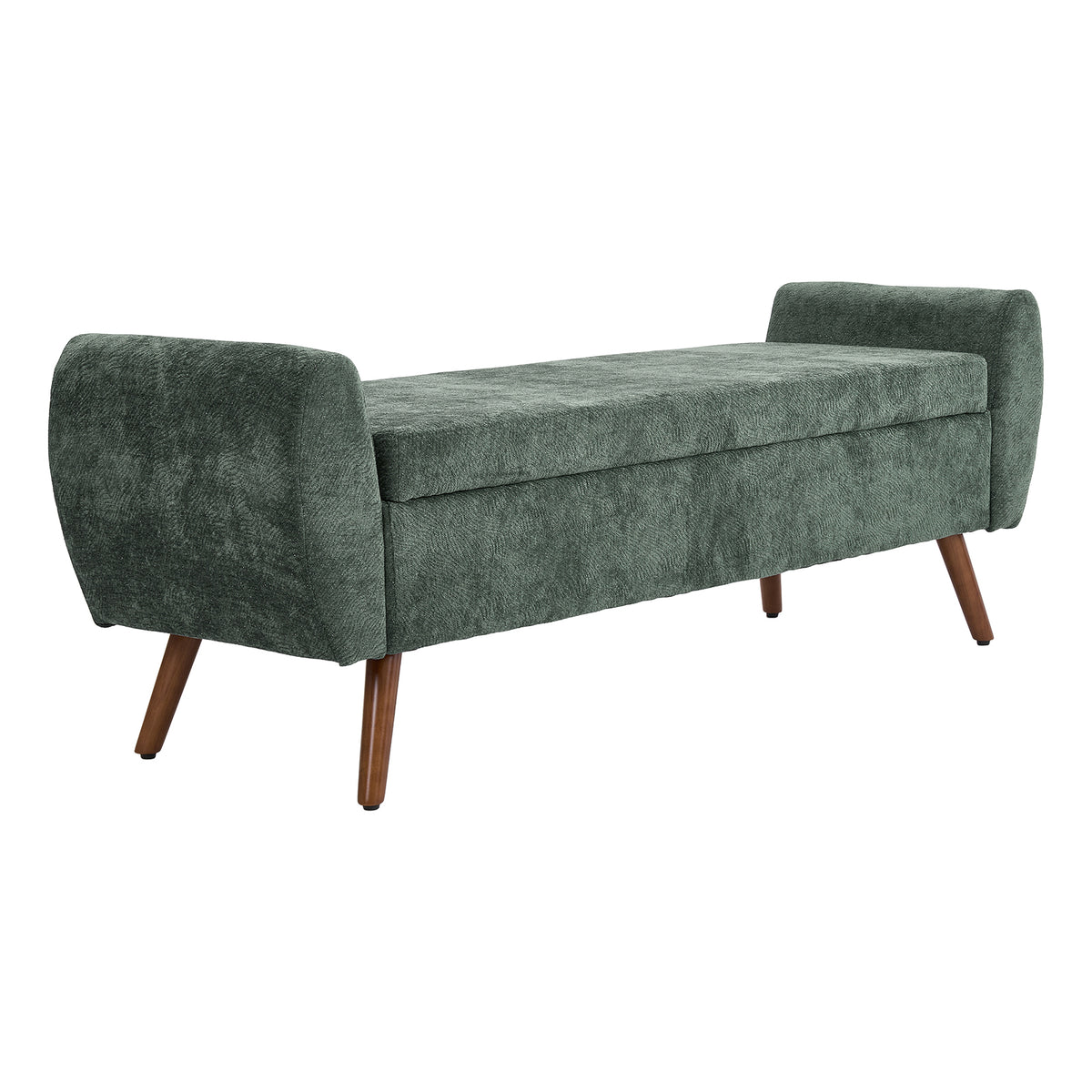 Modern Upholstered Storage Bench | Green