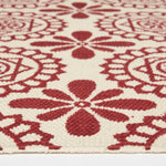 Cassia Red Cotton Geometric Rug | 200cm | Red