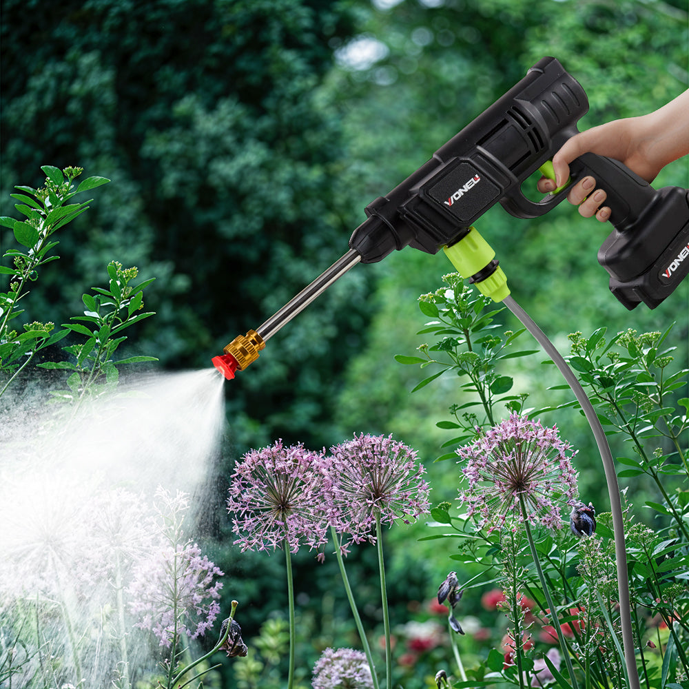Electric Handheld Pressure Washer Cleaner With 2 Batteries | Black