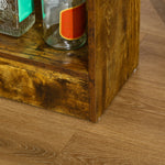 Bar Table Set With Storage Shelf, 2 Stools