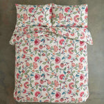 Vintage Jacobean Printed Cotton Duvet Cover Set | Super King | Multi