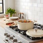 2.75l Enameled Cast Aluminium Dutch Oven With Lid | Cream