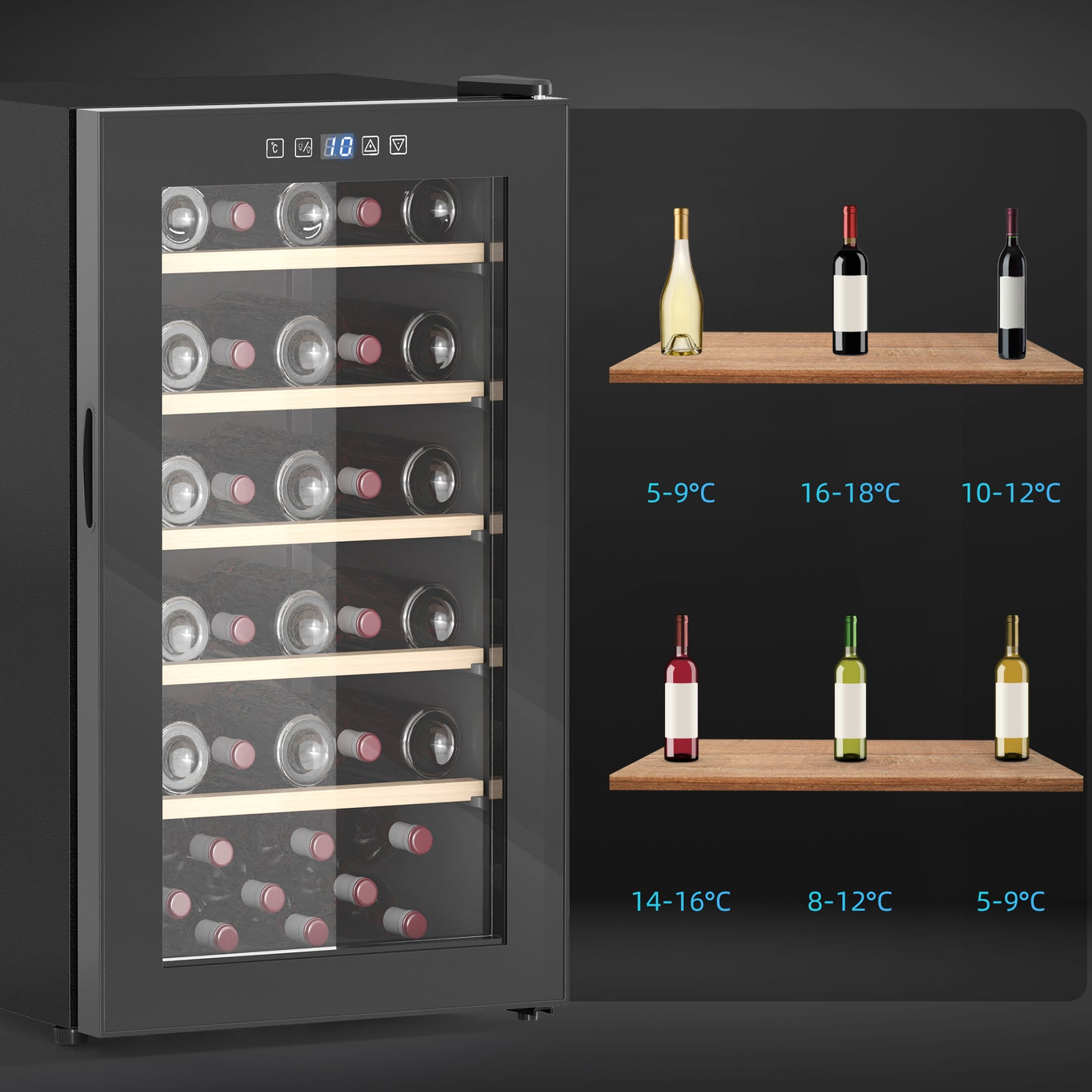 41 Bottle Wine Cooler Fridge, Freestanding