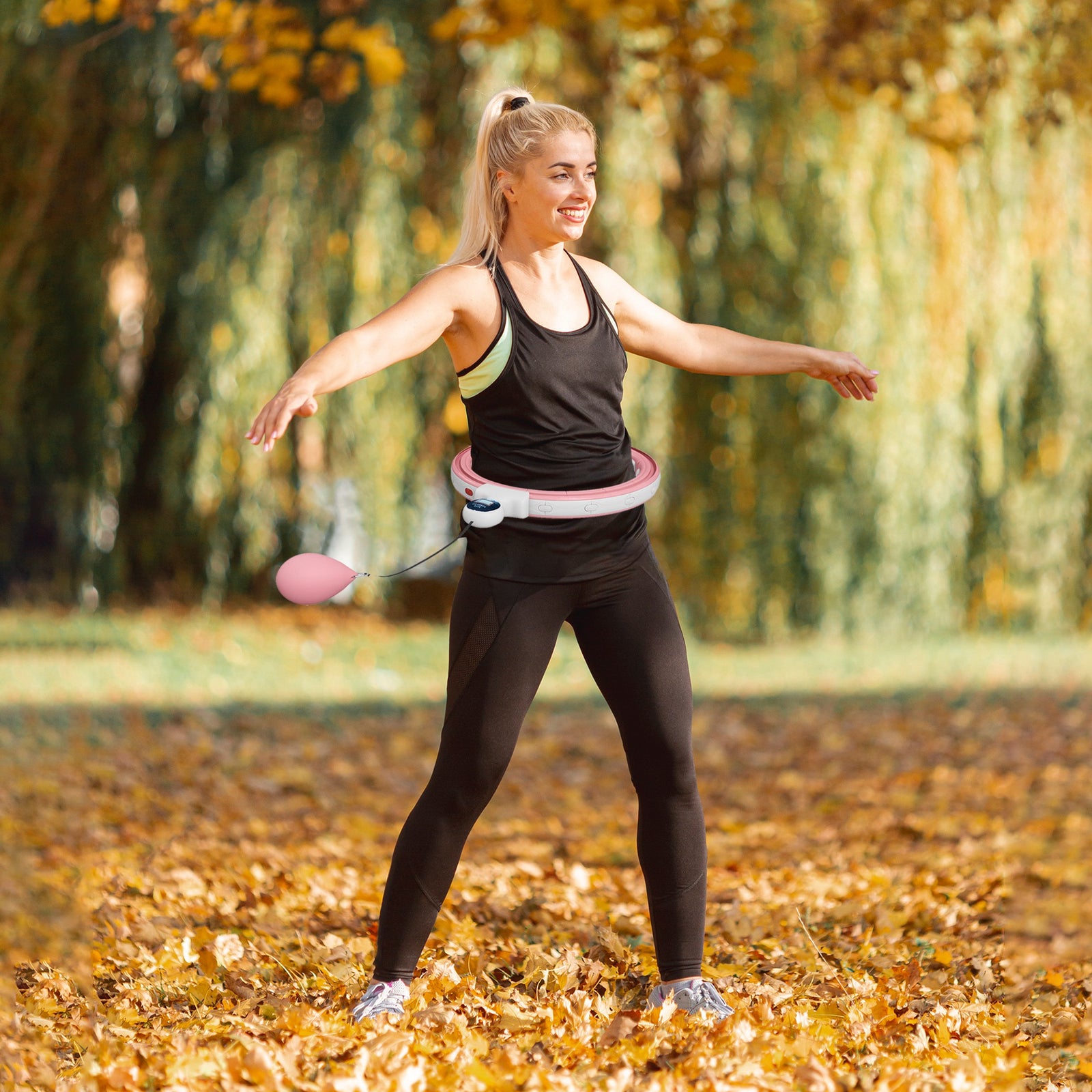 Smart Weighted Hula Hoop With Digital Counter | Pink