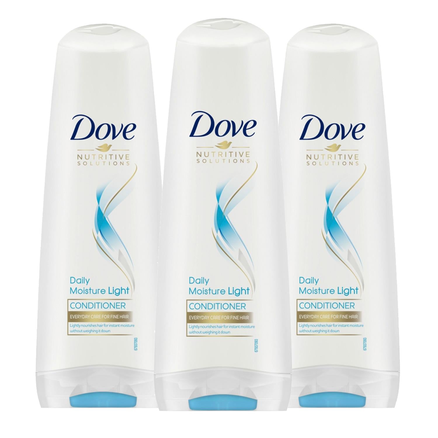 Daily Moisture Light Conditioner Everyday Care For Fine Hair 350ml, 3pack