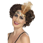 Flapper Headband, With Feather | Gold