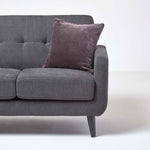 Luxury Cotton Velvet Cushion Cover | 60cm x 60cm | Dark Grey