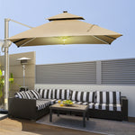 3x3m Cantilever Roma Parasol, Two-tier Sun Shade