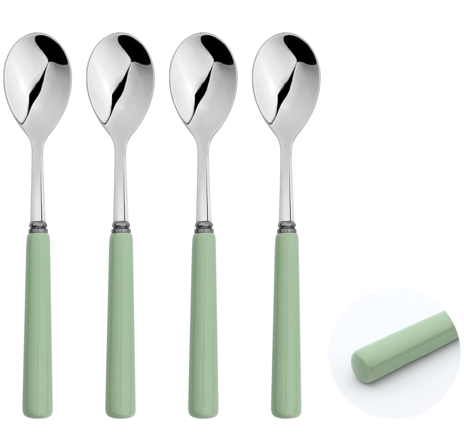 Tea Spoons Set Porelain Bar 18/8 Stainless Steel 4pc Teaspoon Set Turquoise | Turquoise
