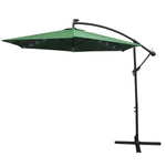 3m Led Cantilever Parasol | Green