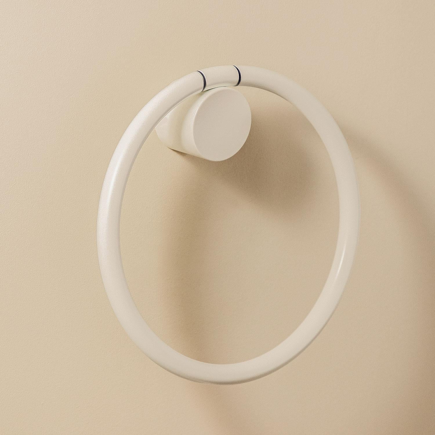 Towel Ring, 20cm Diam, White, Award-winning Design, Geyser Collection