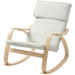 Comfortable Relax Rocking Chair With High Back | Cream