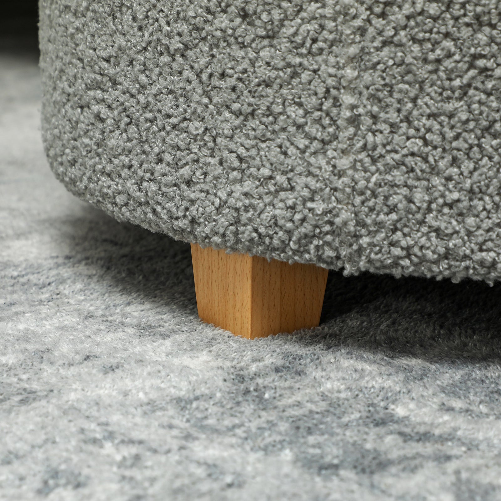 45cm Round Ottoman With Storage, Lid, Cashmere Footstool | One Size