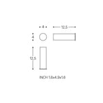 Toilet Roll Holder, Black Matt, Wall-mounted, 12,5 Cm. Collection Bwc