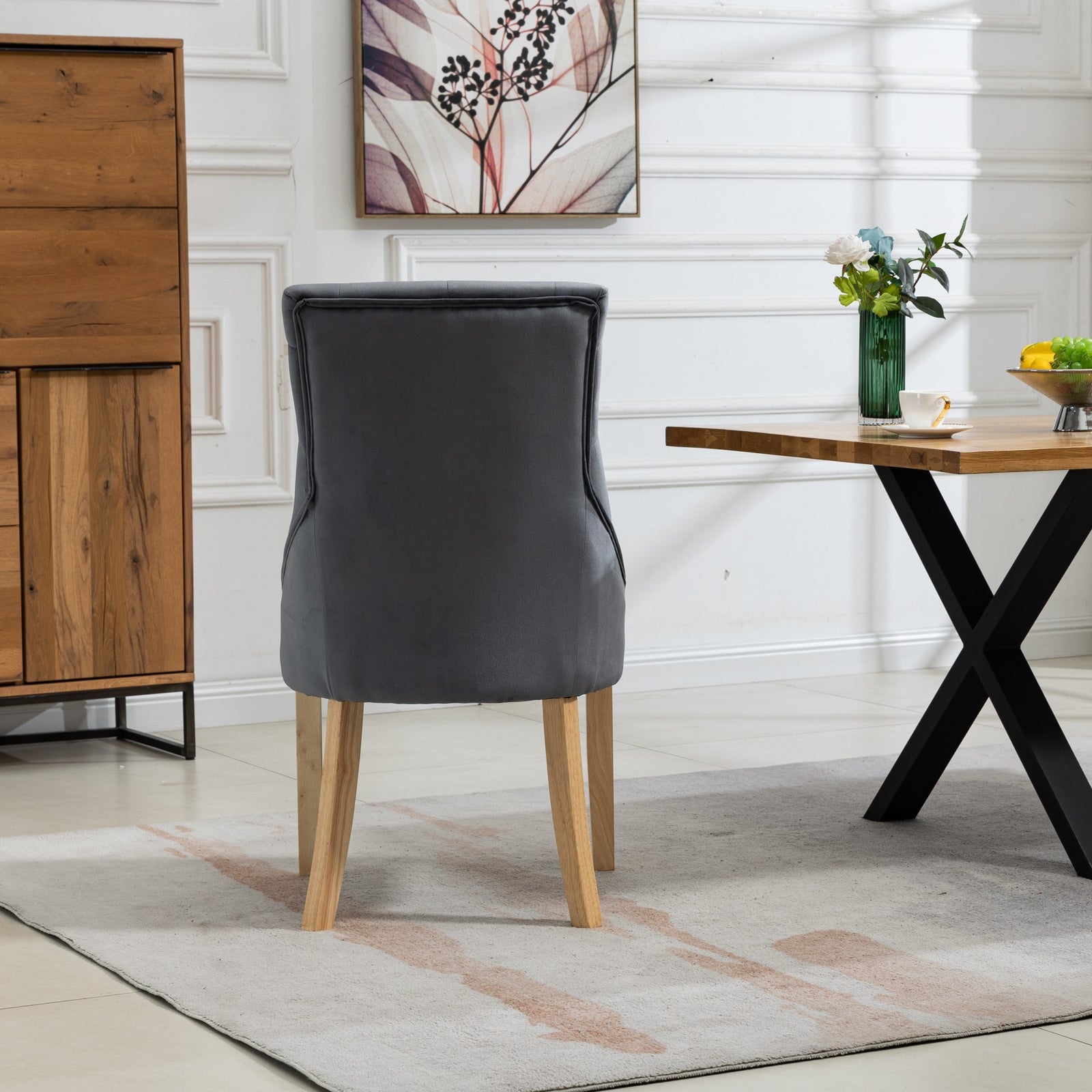 Set Of 2 Ravenna Velvet Dining Chairs