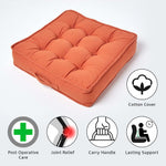 Cotton Armchair Booster Cushion | 50cm x 50cm | Terracotta