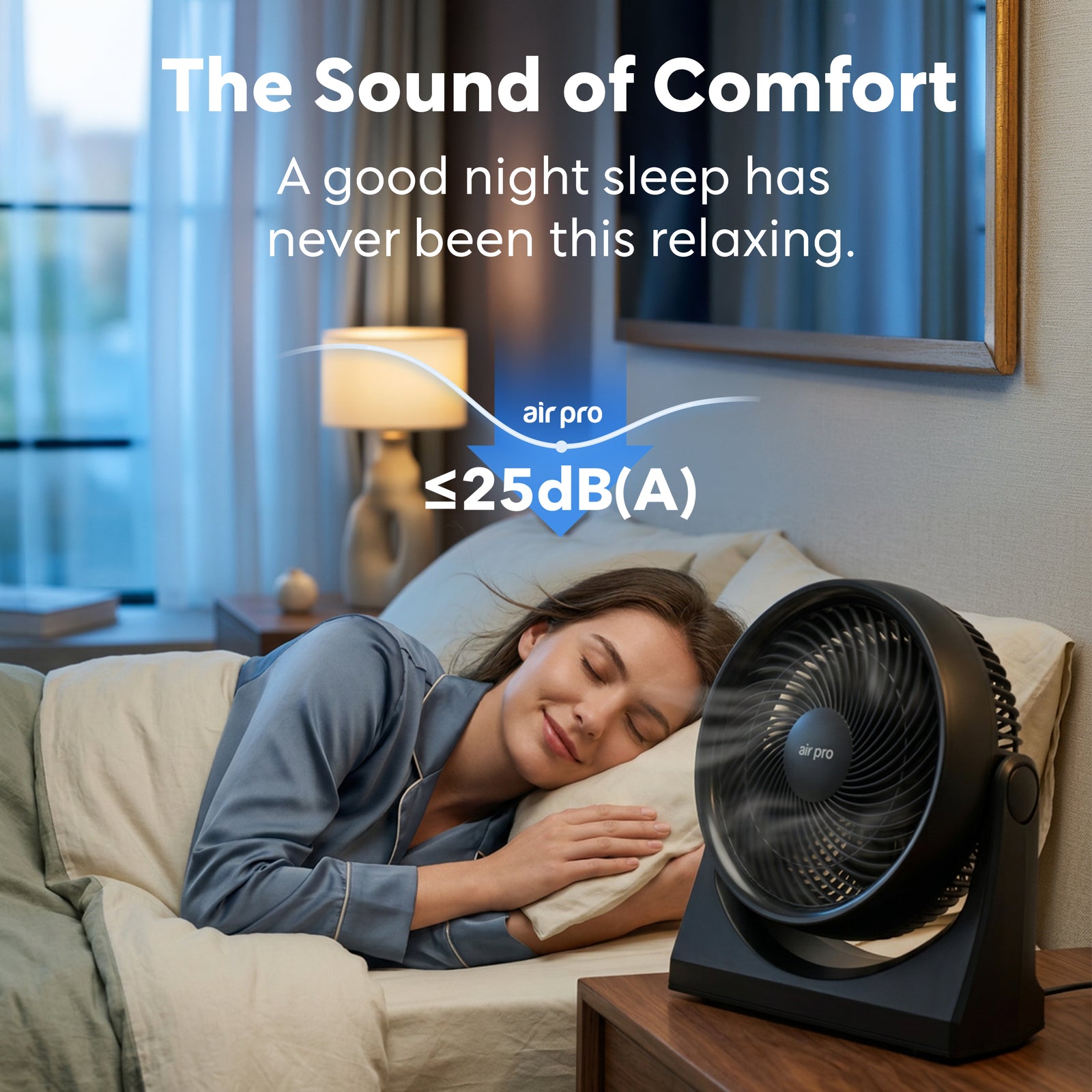 Air Pro 10'' Desk Fan Turbo Air Circulator 3 Speeds Quiet Airflow