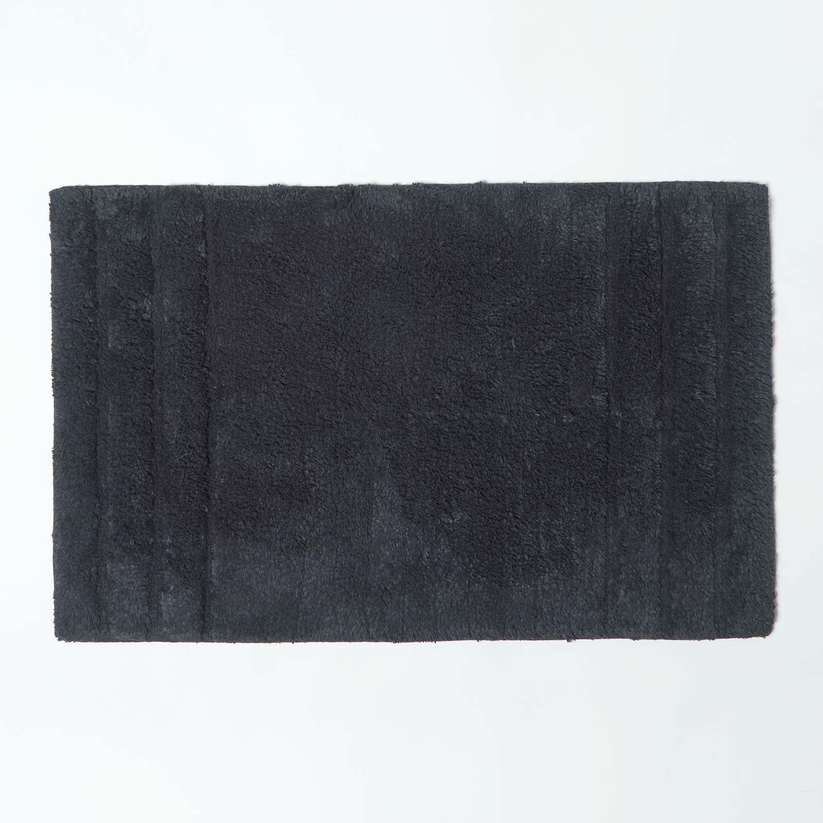 Spa Supreme Luxury Bath Mat | Bath  Pedestal Set | Black
