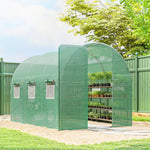 Walk-in Polytunnel Greenhouse With Windows, Garden Tunnel | M | Green