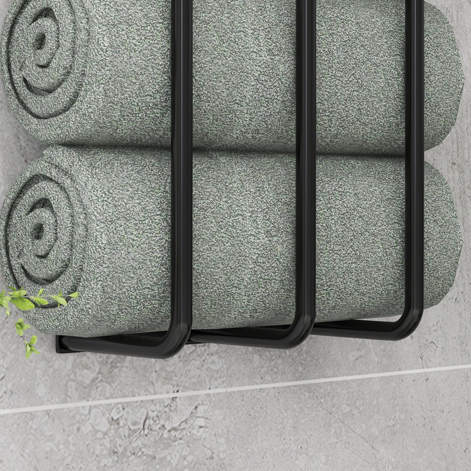 Metal Towel Rack Wall Mounted, 3 Bar Towel Rail