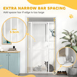 180cm Extra Tall Pet Gate Cat Gate With Narrow Gap, 76-104cm Wide
