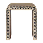 Solid Mango Wood Edessa Bone Inlay End Table
