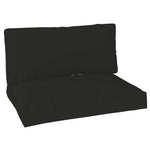 2 Seat Pallet Cushions 20cm Thick Outdoor Seat Pads | Black