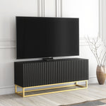 Ripple Tv Unit 100cm - Fluted Design | Black