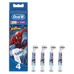 Kids Replacement Toothbrush Heads Extra Soft - Spiderman, Pack Of 4