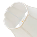 Gold & White Led Table Lamp With Crystal Accents – Wavy Fabric Shade, Adjustable Colour Temperature