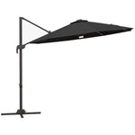 3m Led Cantilever Parasol W/ Base Solar Lights