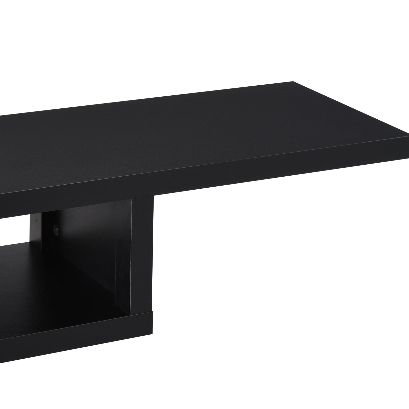 Wall Mounted Media Console Floating Shelf | Black
