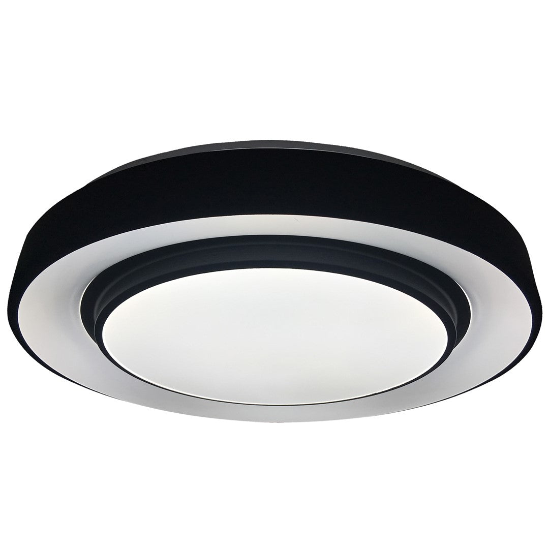 Naomi Stylish 38cm Black Led 24w(122w) Ceiling Lamp With Included Remote To Achieve Perfect Brightness And Temperature
