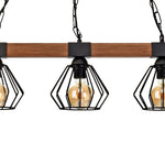 Ulf Hand Made Wall Lamp Matt Black Cage Natural Wood Rugged Industrial Chic