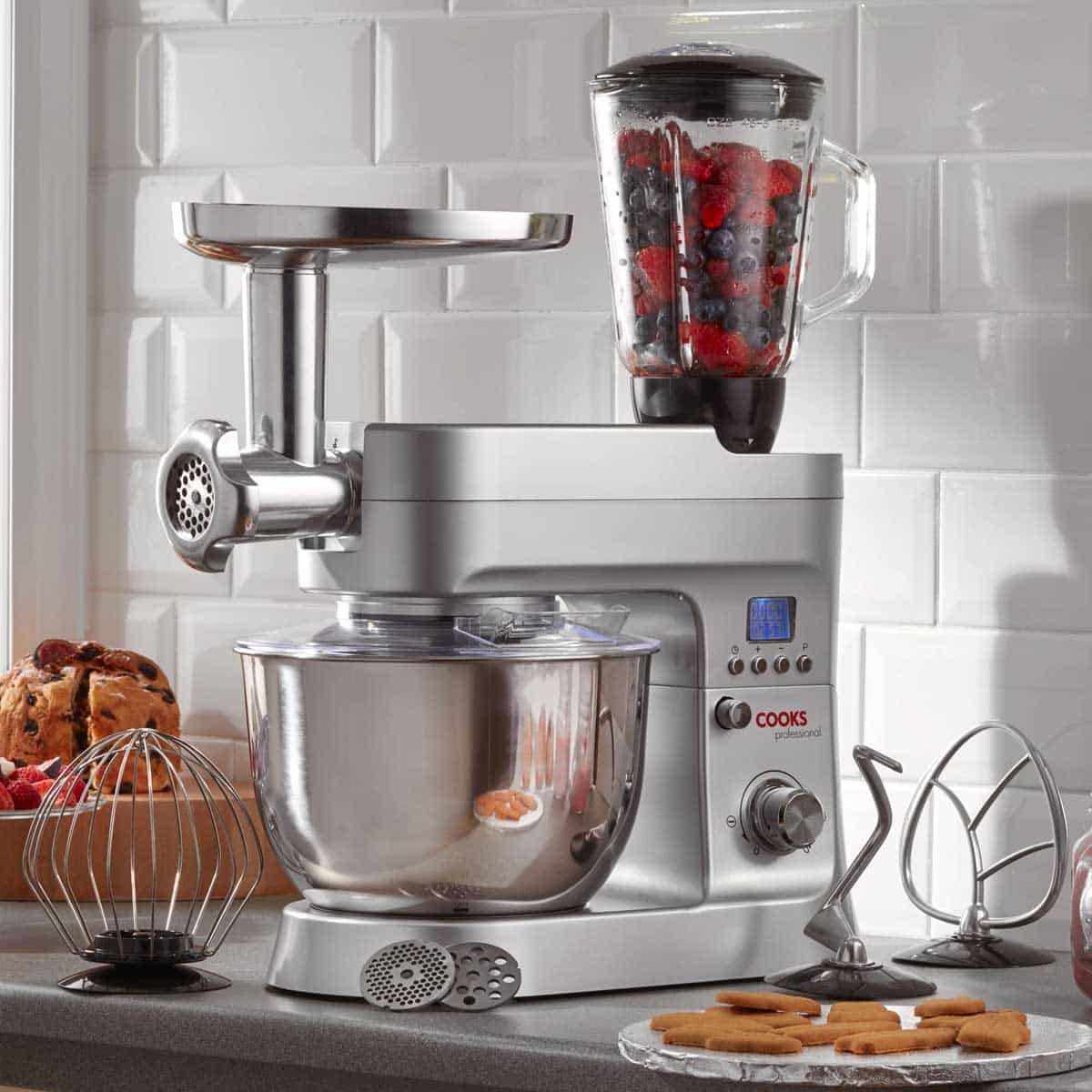 Cooks Professional Multifunction 6.2l Stand Mixer With Mincer & Blender