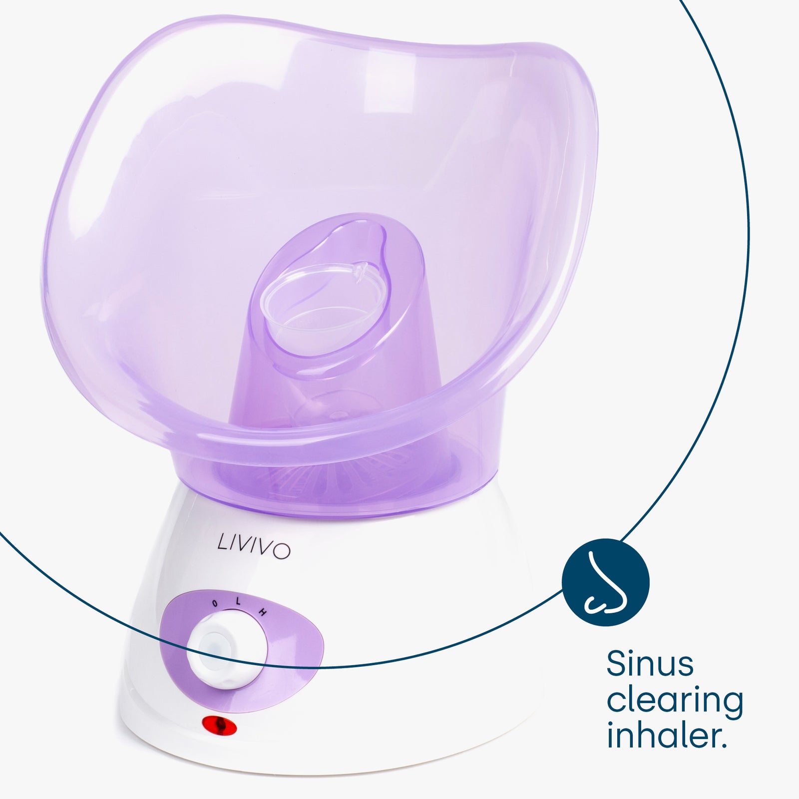 Livivo Facial Spa Steamer Puple With Aromatherapy Diffuser And Nozzles