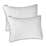 Cooling Memory Foam Pillow 70x45cm Adjustable Orthopaedic Support Washable Cover | Set-of-2 | White