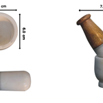 Marble Pestle & Mortar | Small | Brown & White