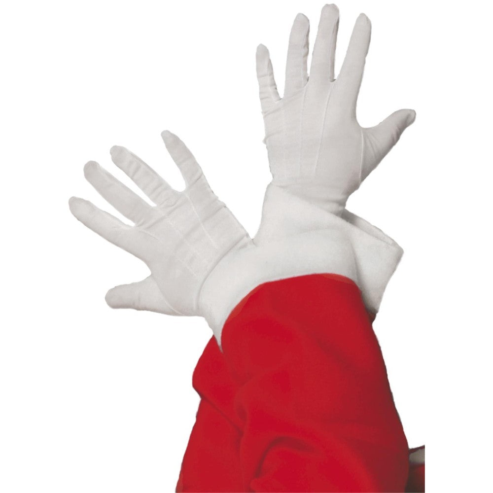 Santa Gloves, White