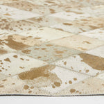 Geometric Leather Rug, 90 X 150 Cm | 150cm x 95cm | Grey
