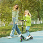 Scooter For Kids, Folding Light Up Kick Scooter With Adjustable Handle | Black